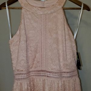 NWT By & By lacy peach dress